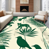 Ultra Soft Area Rug, Non Slip, Stain Resistant, Washable Area Rugs for Living Room, Bedroom, Jungle Abstract Animal(Green)
