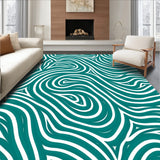 Abstract Wave Mosaic with Fluid Lines and Gradient Hues(White)