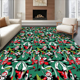 Celestial Poppy Garden with Mystical Moth Silhouettes(Green)