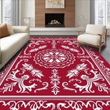 Elegant Snowflake Damask Traditional Decorative Festive(Red)