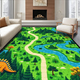 Whimsical Dino Adventure Landscape(Green)