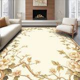 Luxurious Area with Intricate Floral Motifs for Timeless Style(Beige)