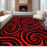 Abstract Swirl Contemporary Modern Art Style Decorative(Red)