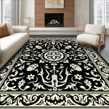 Classic Rococo Scrollwork with Faded Petal Flourish Accents (Black) - ODIKA