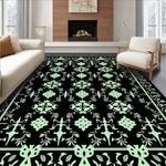 Botanical Vine Lattice with Interlocking Motifs (Black) - ODIKA