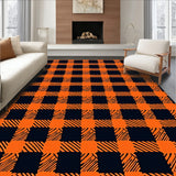 Buffalo Check Farmhouse Woven Mat With Rustic Charm(Black)