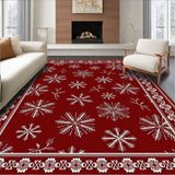 Festive Snowflake with Holly Leaf Accents Holiday Design(Red)