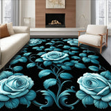 Lush Floral Motif with Depth(Blue)