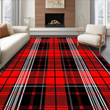 Classic Check Tartan with Bold Contrasting Plaid Motifs(Red)