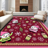 Holiday Lantern Parade with Jolly Gnomes and Spruce Branch Flourishes(Red)