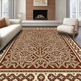 Boho Interlocking with Ornate Motifs(Brown)