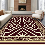 Art Chevron Wave Motif with Opulent Detailing Sophisticated (Brown)