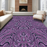 Abstract Paisley Swirls with Textured Surface Treatment(Purple)