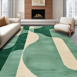 Ultra Soft Area Rug, Non Slip, Stain Resistant, Washable Area Rugs for Living Room, Bedroom, Modern Abstract Non-Slip Meditation Rug(Green)