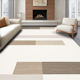 White & Tan Abstract Floor Design(Beige)