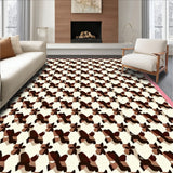 Ancestral Zigzag Herringbone Ornamental Decorative Symphony(Beige)