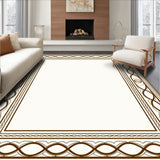 Vintage Inspired Lattice Design with Detailed Interlocking and Curved Accents(Brown)