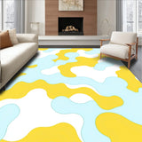 Abstract Cloud Drift Motif Showcasing Fluid Whimsical Shapes(Yellow)