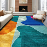 Ultra Soft Area Rug, Non Slip, Stain Resistant, Washable Area Rugs for Living Room, Bedroom, Modern Multi-Color Entryway Versatile Non-Shedding Rug(Blue)