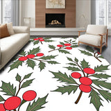 Festive Holly Berries Distressed Vintage Non Slip(Red)