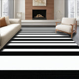 Black White Stripe Floor(Black)