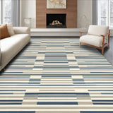 Retro Linear Accent Area with Dual Tone Striped Graphic(Beige)