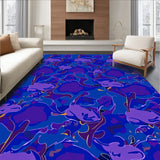 Abstract Creature Silhouettes Dancing Among Nebula Clouds(Blue)