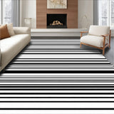 Sophisticated Contrast Horizontal Bands Decorative(Black)