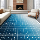 Ultra Soft Area Rug, Non Slip, Stain Resistant, Washable Area Rugs for Living Room, Bedroom, boys space theme nursery(Blue)