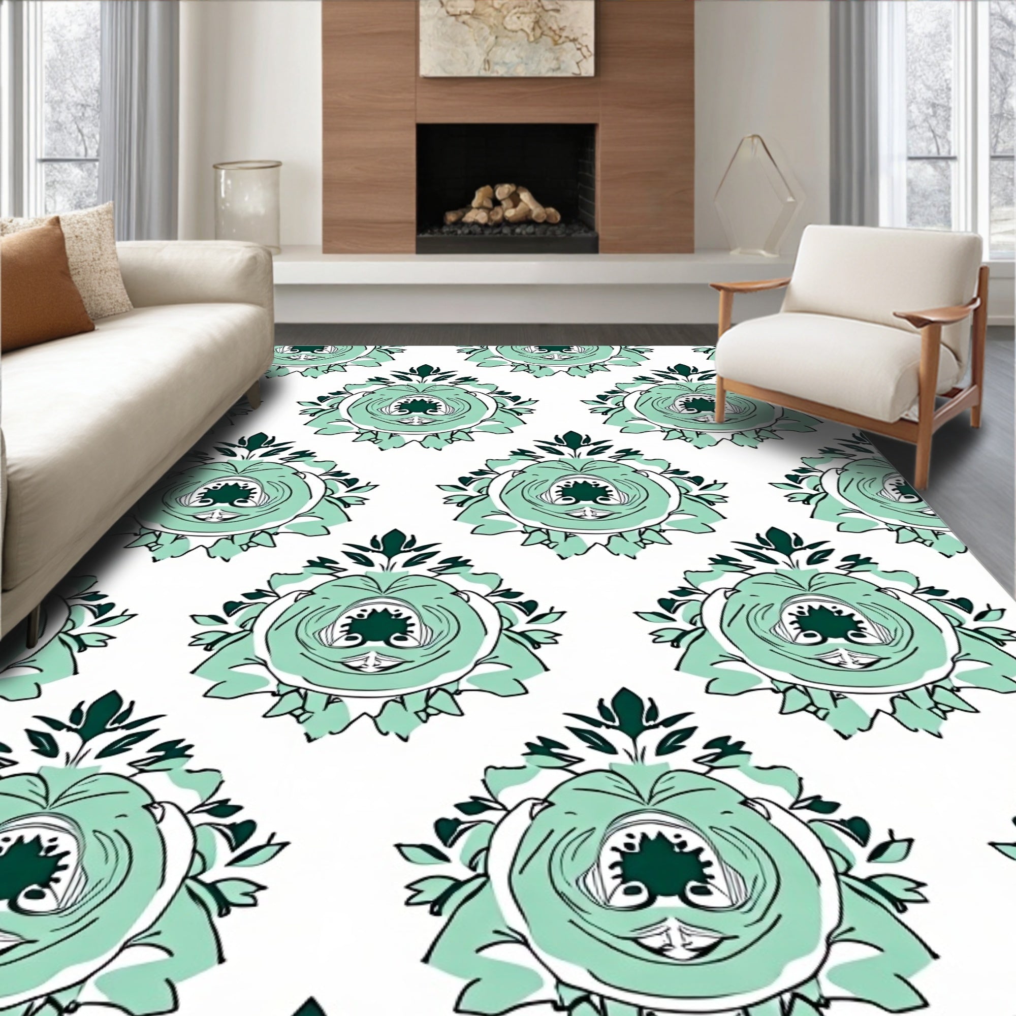 Enchanted Garden Floral Entrance with Cascading Petal Design (Green) - ODIKA