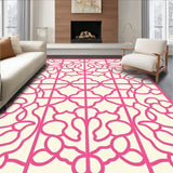 Minimalist Interlocking Lattice with Delicate Archways (Pink)