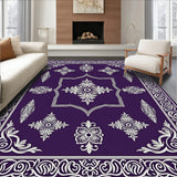Elegant Damask Flourish Jacquard Symmetrical(Purple)