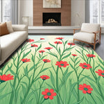 Prairie Wildflower Symphony with Dancing Stems (Red) - ODIKA