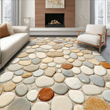 Hearthside Serenity Featuring Abstract Pebble Mosaic and Warm Neutral Shades(Beige)