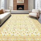 Boho Chic Beige Runner with a Paisley Inspired(Ivory)