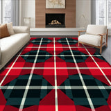 Festive Tartan Stripes With Classic Interlocking Check Motifs(Red)