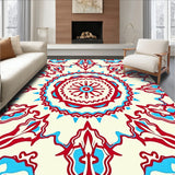 Symmetrical with Interlocking Abstract Shapes and Accents(Red)
