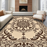 Ornate Earth Tone Medallion with Beige and Warm Tan Details(Beige)