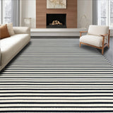 Contemporary Black and White Striped Area Chic Home Decor(Black)