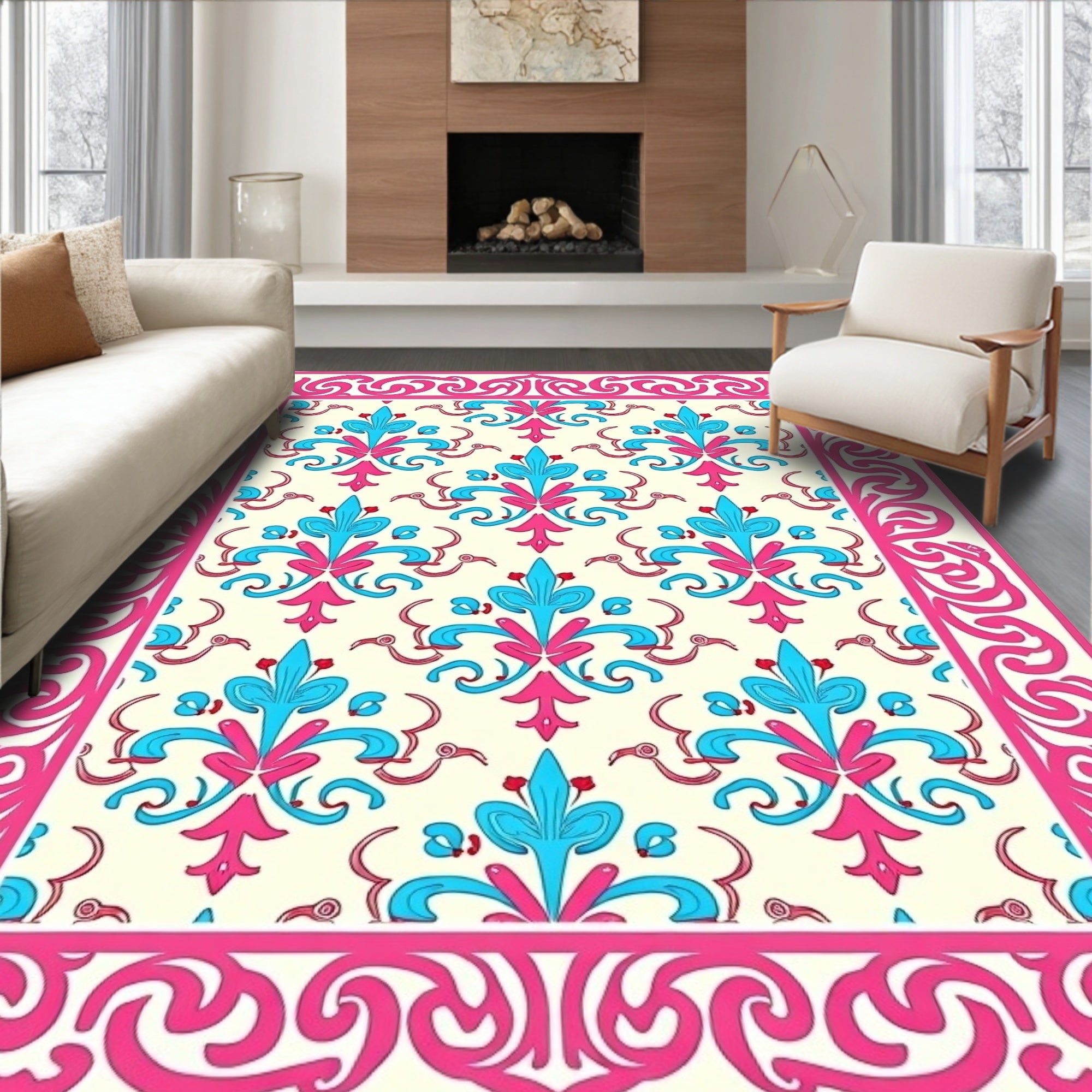 Rococo Fleur De Interlocking Design (Pink) - ODIKA