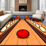Cartoon Bowling Alley Lane Pins Ball(Orange)