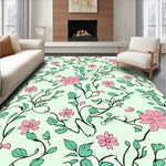 Serene Meadow Floral Swirl Interlocking Decorative Accent (Pink) - ODIKA