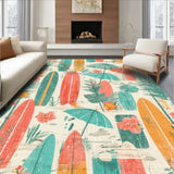 Hawaiian Surf Retro Beach Scene(Beige)