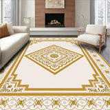 Boho Style Interlocking Motif With Faded Neutral Hues(Beige)