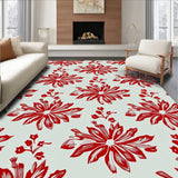 Vintage Inspired Winter Motif With Holly Leaf Accents(Red)