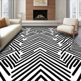 Chevron Zigzag Welcome Entry Handwoven Doormat (Black)