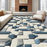 Ultra Soft Area Rug, Non Slip, Stain Resistant, Washable Area Rugs for Living Room, Bedroom, Texas Bluebonnets Woven(Gray)