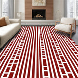 Classic Ticking Stripe with Vintage Holiday Charm(Red)