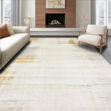 Contemporary Beige Distressed Area With Artistic Faded(Beige)