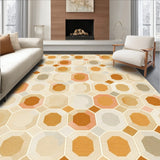 Geometric Beige Modern Area Underfoot(Beige)